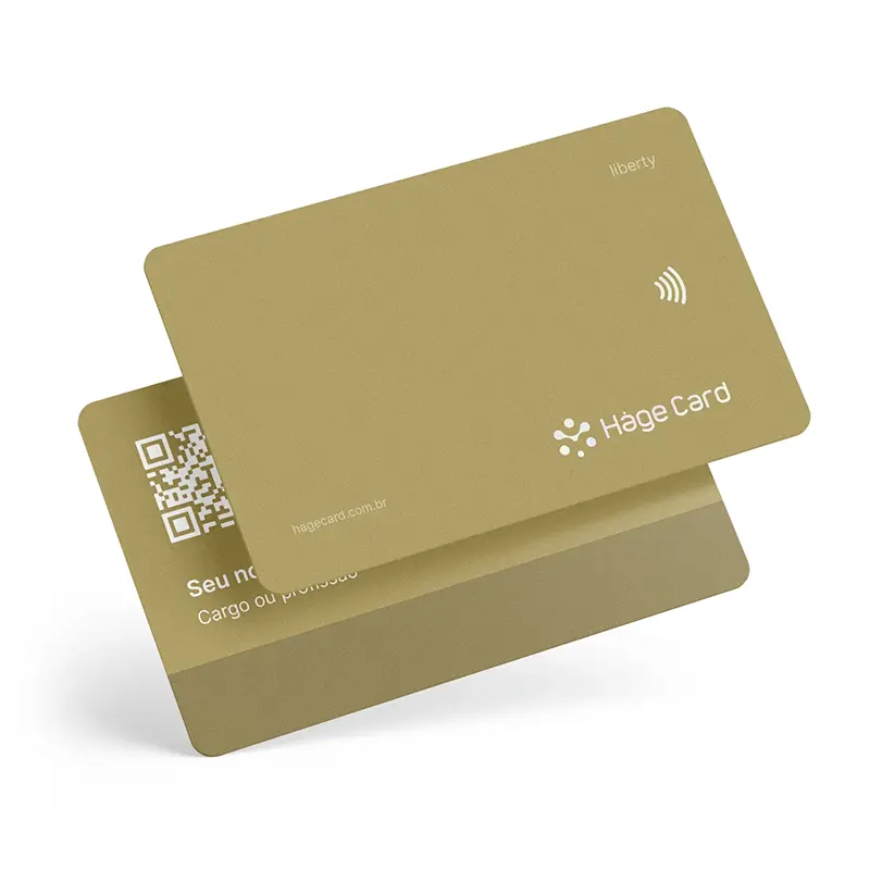 Cartão de visita eletrônico por aproximação NFC Gold HageCard