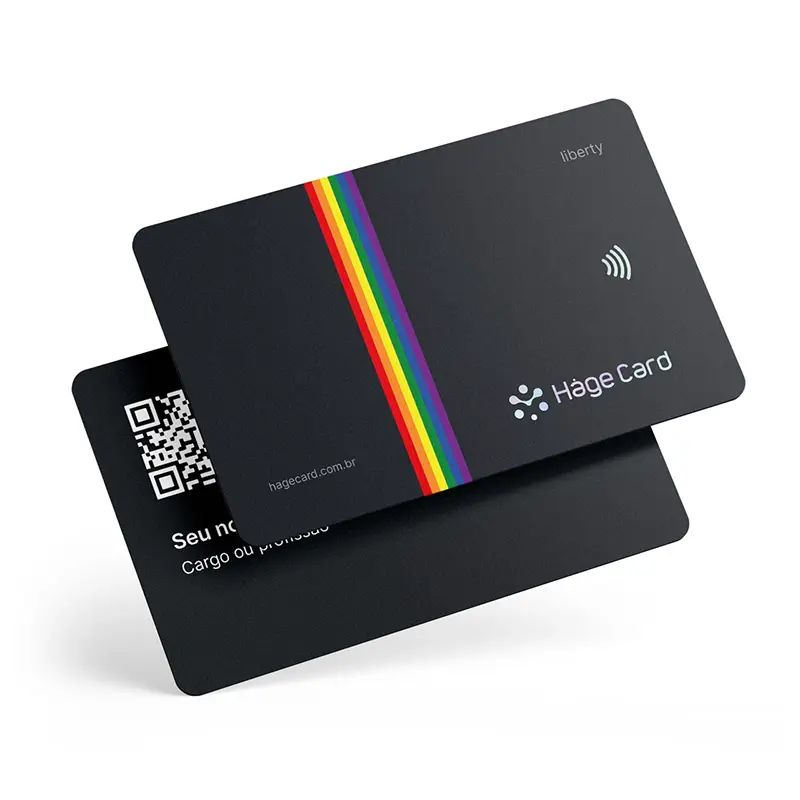 Cartão de visita eletrônico por aproximação NFC LGBT HageCard